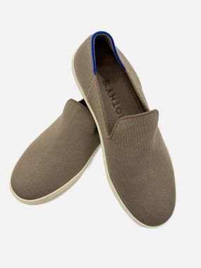 Rothy’s Women's The Original Slip On Sneaker Latte Beige Knit Shoes Size 7.5